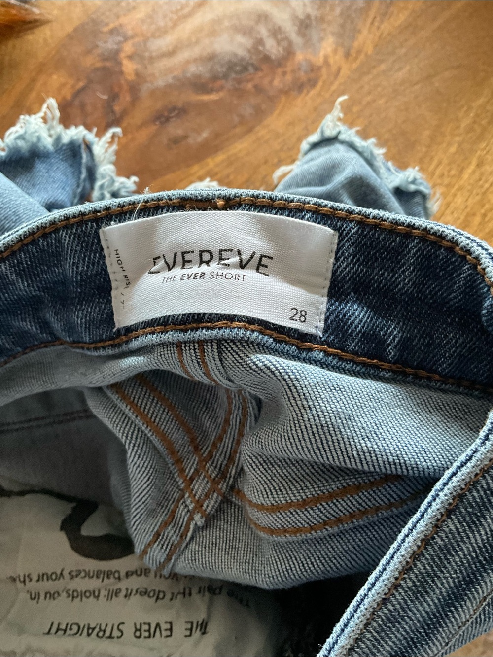 Evereve Light Blue Distressed Denim Cutoff Shorts - Picture 3 of 3